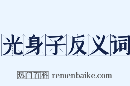 光身子反义词是什么意思的图片